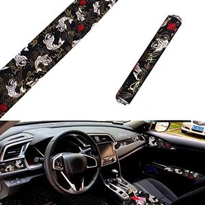 Zicobox Car Interior Car Sticker JDM Japanese Style Cotton Bronzing Automotive Interior Sticker Self-Adhesive Tape with Adhesive and Wind Cloth Sticker (9.8x57in)