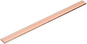 uxcell Copper Flat Bar, 0.06" Thickness x 0.59" Width x 7.87" Length Copper Bus Bar Stock Plate Mill for Electrical (1.5mm x 15mm x 200mm)