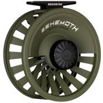 Redington Behemoth Fly Fishing Reel, Multipurpose Fly Reel for Freshwater and Saltwater, Large Arbor and Adjustable Drag, O.D. Green, 7/8