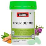 Swisse Liver Detox (Australia's No.1 Liver Health Product) with High Strength 500mg Milk Thistle, Turmeric & Choline for Protection Against Fatty Liver, Liver Health and Detox - 60 Tablets