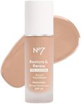 No7 Restore & Renew Multi Action Serum Foundation - Calico - Liquid Foundation Makeup with Vitamin C, Vitamin E & Collagen for Face - Beauty Skin Serum Formula with Medium Coverage (30ml)