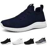 ziitop Mens Slip On Running Shoes Womens Walking Tennis Gym Athletic Shoes Breathable Lightweight Comfortable Fashion Non Slip Sneakers for Men Women Navy