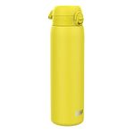 Ion8 Vacuum Insulated Stainless Steel 1 Litre Water Bottle, 920 ml/31 oz, Leak Proof, Easy to Open, Secure Lock, Dishwasher Safe, Carry Handle, Metal Water Bottle, Ideal for Sports and Yoga, Yellow