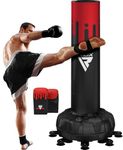 RDX XXL 150KG 6ft Free Standing Punch Bag with Gloves - Heavy Pedestal Bag with Stand for Kickboxing, Boxing, MMA, Muay Thai Karate, Adult Freestanding Punching Bag for Office Gym Home Fitness Workout