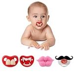 ROBBEAR 4-Pack Funny Baby Pacifier,