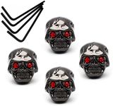 TUOREN 4pcs Skull Knob Electric Guitar Volume Tone Control Knobs for Electric Guitar Bass Replacement Parts (Black)