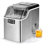 EUHOMY Ice Maker Machine Compact Countertop Ice Cube Maker 24 Ice Cubes Ready in 13 Minutes, 2 Ways to Add Water Self Cleaning 3.2 L Ice Maker with Ice Scoop and Basket for Home/Kitchen/Office/Bar