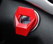 Allure Auto® Engine Start Stop Button Cover Push to Start Button Ignition Cover Anti-Scratch Lambo Style Decoration Ring (Red) for Hyundai Elite I20