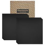 Genesis 2ft x 2ft Smooth Pro Black Ceiling Tiles - Easy Drop-in Installation – Waterproof, Washable and Fire-Rated - High-Grade PVC to Prevent Breakage - Package of 12 Tiles