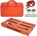 SOYAN 22" x 12.5" Large Guitar Pedal Board with Power Supply Cradle, Carry Bag Included, Inspiring Orange (SPB-22OR)