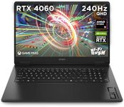 HP Omen 17" Gaming Laptop, AMD Ryzen 9-8945HS, AI Enhanced, 32 GB RAM, 1TB SSD, NVIDIA GeForce RTX 4060 Graphics, QHD IPS Display, 240Hz, Up to 6 hrs 45m battery, Win 11, Shadow Black, 17-db0008sa