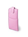 Lakeland Leather Slim Glasses Case in Soft Mauve Pink - real leather soft spectacles pouch for women