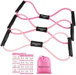 RENRANRING Figure 8 Fitness Resistance Bands with Handles - Exercise Tube Band Set of 3 for Arm and Shoulder Stretch, Rope 8 Word Elastic for Women and Men