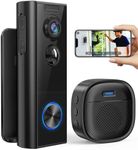 Ankway Video Doorbell Wireless No Monthly Fee Available, 2K Smart Doorbell Camera with Multi-angle Bracket for Home Security, 2.4G WiFi HD Night Vision, Motion Detection, 2-Way Audio, SD&Cloud Storage