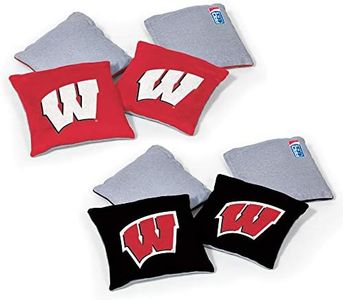 Wild Sports NCAA Wisconsin Badgers 8pk Dual Sided Bean Bags, Team Color