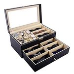 AUTOARK Leather 6 Watch Box Jewelry