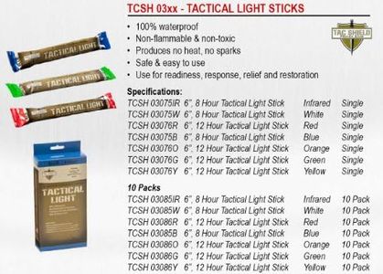 TAC SHIELD Tactical 8 Hour Light Stick (10-Pack), Infrared