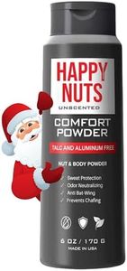 HAPPY NUTS Comfort Powder - Anti Chafing & Deodorant, Aluminum-Free, Sweat and Odor Control for Jock Itch, Groin and Men's Private Parts 6 oz. (Pack of 1, Unscented)