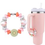 Vodolo Accessories for Stanley Cup,Personalized Handle for Stanley Tumbler (Daisy)