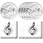 DURYGEN 40PCS Music Theme Party Decorations Musical Note Plates Napkins Music Notes Party Disposable Tableware Music Note Decor for Party Music Wedding Baby Shower Birthday Party Supplies