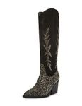 Madden Girl Women's Apple Western Boot, Black Multi, 4 UK