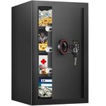 Large Home Safe, Anti-theft Safe Box with Programmable Keypad, Spare Keys and Removable Shelf, Digital Security Safe for Home Money Firearm Documents Medicines (4.1 Cub)