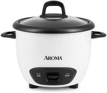 Aroma Housewares 6-Cup (Cooked) (3-Cup UNCOOKED) Pot-Style Rice Cooker (ARC-743G) , White