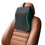 Trajectory Car Seat Headrest with ADVANCEDX Memory Foam & GRIDMATRIX Fabric – Ergonomic Neck Pillow for Ultimate Support, Neck Pain Relief, Breathable & Washable Cover – Ideal for Men & Women