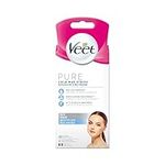 Veet PURE, Face Wax Strips, Sensitive Skin, Hypoallergenic Formula, 40ct, White