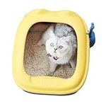 Pet Toilet Oversized Cat Litter Tray Detachable Frame With Shovel No Cat Litter Overflow Cat Litter Box With Bright Plastic Surface Treatment No Sprinkler Toilet Cat Litter Box ( Color : Giallo )