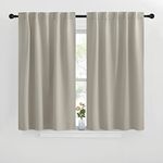 NICETOWN Blackout Curtains Window Drapes - (Natural Color) 42 inches W by 40 inches L, Set of 2, Blackout Curtain Panels for Boy's Nursery