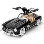 TGRCM-CZ Benz 300 SL Classic Cars Model Car, Zinc Alloy Pull Back Toy car with Sound and Light for Kids Boy Girl Gift(Black)