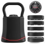 HXD-ERGO Adjustable Kettlebell Set 6 in 1, 3-18kg Die-Cast Aluminum and ABS Material Kettle Bells, Quick Adjustment Weights and Safety Lock for Home Gym Fitness Strength Training