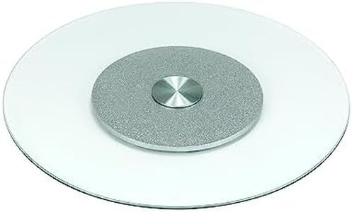 QWORK® Tempered Glass Lazy Susan Rotating Serving Plate, Swivel Turntable, 70 cm / 27"