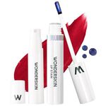 Wonderskin Wonder Blading Lip Stain Peel Off and Reveal Kit - Long Lasting, Waterproof Red Lip Tint, Transfer Proof Natural Makeup Stain Kit (Divine)