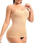 YARRCO Shapewear Camisole Tops for Women Tummy Control with Built in Bra Compression Top Vest Shirt Body Shaper (#2 Nude-Padded,S)