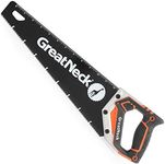 GreatNeck 74003 Hand Saw 15", Aluminum Hand Saw for Wood Cutting, Wood Saw SK-5 Steel Blade, Wood Cutting Tool, Tri-Bevel Teeth, Comfort Grip Wood Cutting Saw