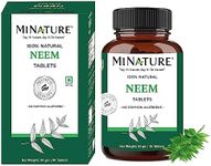 Neem Tablets by mi nature| 90 tablets, 1000 mg| 45 days supply| Clear skin| Acne free | Vegan |