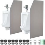 Urinal Partition,2 PCS Wall-mounted Urinal Screen Toilet Partition,Men's Urinal Privacy Screen Divider Partition for Schools/Kindergartens/Shopping Malls/Public Places