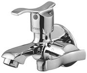 Oleanna Oal2in1bc Angel Brass 2 in 1 Bib Tap with Wall Flange (Silver, Chrome Finish)