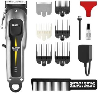 Wahl Professional Cord/Cordless Super Taper Pro Hair Clipper 3027016 for Professional Styling, Unisex, Stainless Steel, Brushless Motor, 4 Hour Run Time