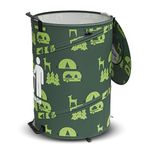 Leisure Coachworks 30 Gallon Collapsible Pop-Up Trash Can for RV's, Camping, Recycling, Yard Waste, Leaf Bag, Children Toy Bin (Trash Can)