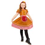 amscan 9912311 Child Girls Gingerbread Girl Fancy Dress Costume (8-10 years)