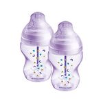 Tommee Tippee Advanced Anti-Colic Baby Bottles, Slow Flow Breast-Like Nipple and Unique Anti-Colic Venting System, 9oz, 2 Pack, Pink