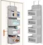 Utopia Home Over The Door Organizer 4 Shelf Hanging Closet Organizers and Storage Organizer for Closet, RV Baby Kids Closet Door Organizers for Storage, Nursery, Bedroom (Grey)