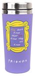 Friends - Friends Travel Mug - 450ml/15.5oz - Purple - Double Wall Stainless Steel - Temperature Control for Up to 5 hrs - Featuring Iconic Purple Door Viewer Imagery & Screw Top Lid