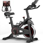 CURSOR FITNESS Exercise Bike, Stationary Indoor Cycling Bike for Home Workout, Low Noise, Adjustable Handlebars, Extra Comfort Seat