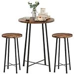 VECELO Small Bar Table and Chairs, 