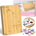 MOBYKE Large Flower Press, 11" x 7.7" Flower Pressing Kit for Adults & Kids with Storage Bag Wedding Bouquet Preservation Kit Dried Pressed Leaf & Flower for Plant DIY Arts and Crafts Lovers