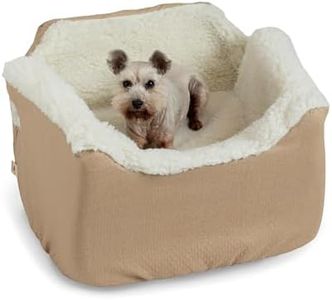 Snoozer Dog Car Seat: Lookout I Dog Booster Car Seat for Pets up to 25lbs, Helps Alleviate Travel Sickness & Fear for Dogs, Removable Washable Cover – Birch Diamond, Size Medium
